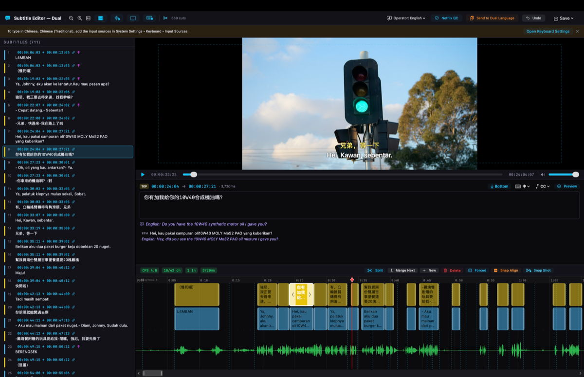 Edit two languages at once, in your own